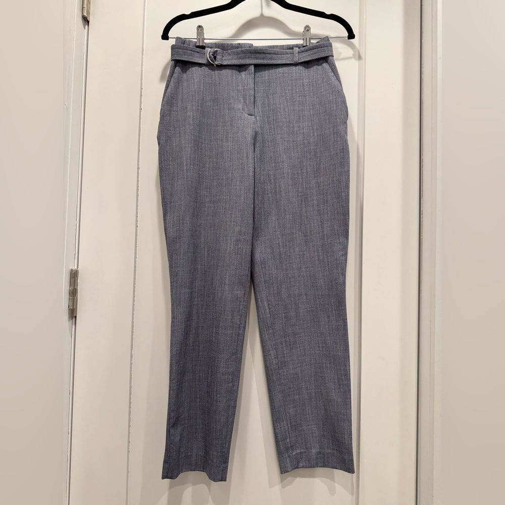 H&M Slate Gray Belted Slim Fit Ankle Pants Size 4